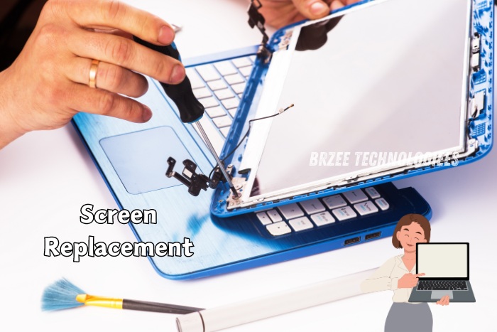 Expert screen replacement services for laptops at BrZee Technologiees in Coimbatore, ensuring your device looks and performs like new