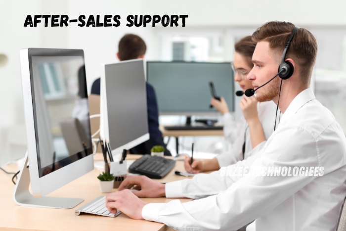 After-sales support team at BrZee Technologiees, Gandhipuram, Coimbatore, providing expert assistance for computer repair, maintenance, and customer inquiries to ensure top-quality service for all your tech needs